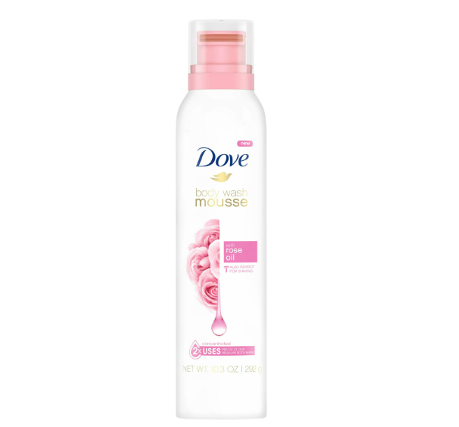 Dove Body Wash Mousse with Rose Oil 10.3 oz.