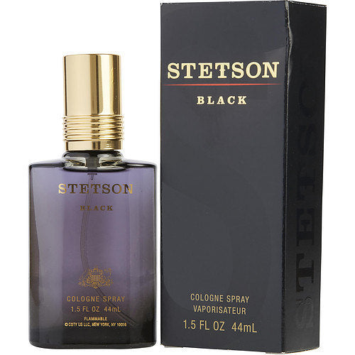 Stetson Black Cologne for Men, Woody, Dark and Spicy Scent, 1.5 Fl Oz