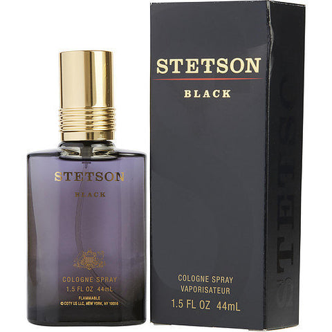 Stetson Black Cologne for Men, Woody, Dark and Spicy Scent, 1.5 Fl Oz