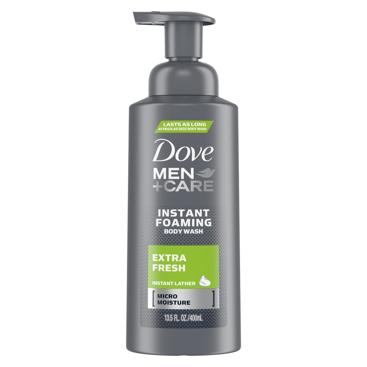 Dove Men+Care Foaming Body Wash to Hydrate Skin Extra Fresh Effectively Washes Away Bacteria While Nourishing Your Skin 13.5 oz